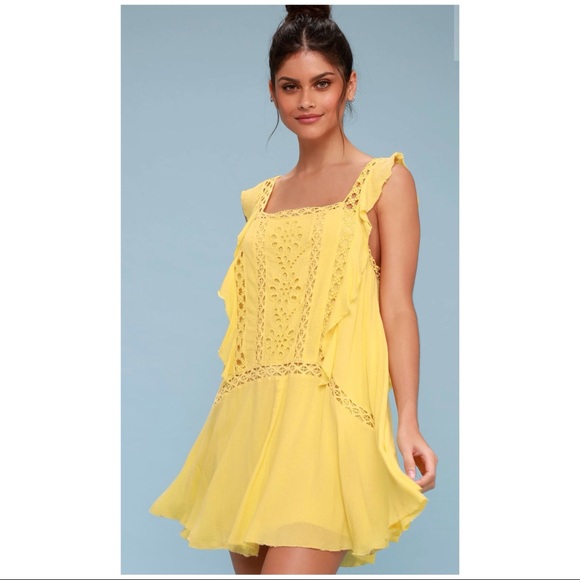 Free People Dresses & Skirts - Free People Priscilla Dress Yellow